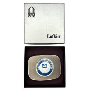 Lufkin Alcoa Safety Centennial July 3 1976 Belt Buckle Original Box USA